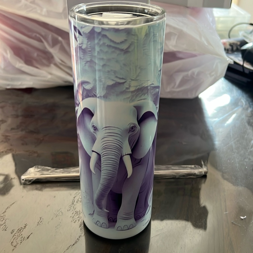 20 oz Elephant Tumbler. 5/$20